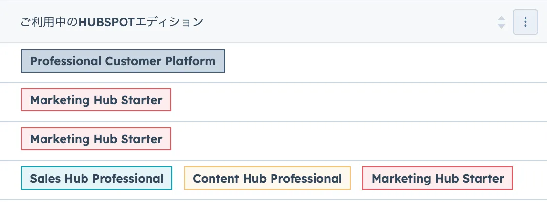プロパティー選択肢の色付け設定画面