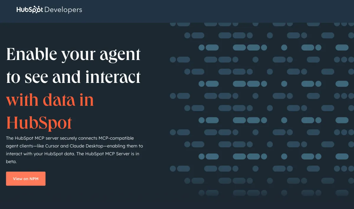 HubSpot MCP Serverの概要画面